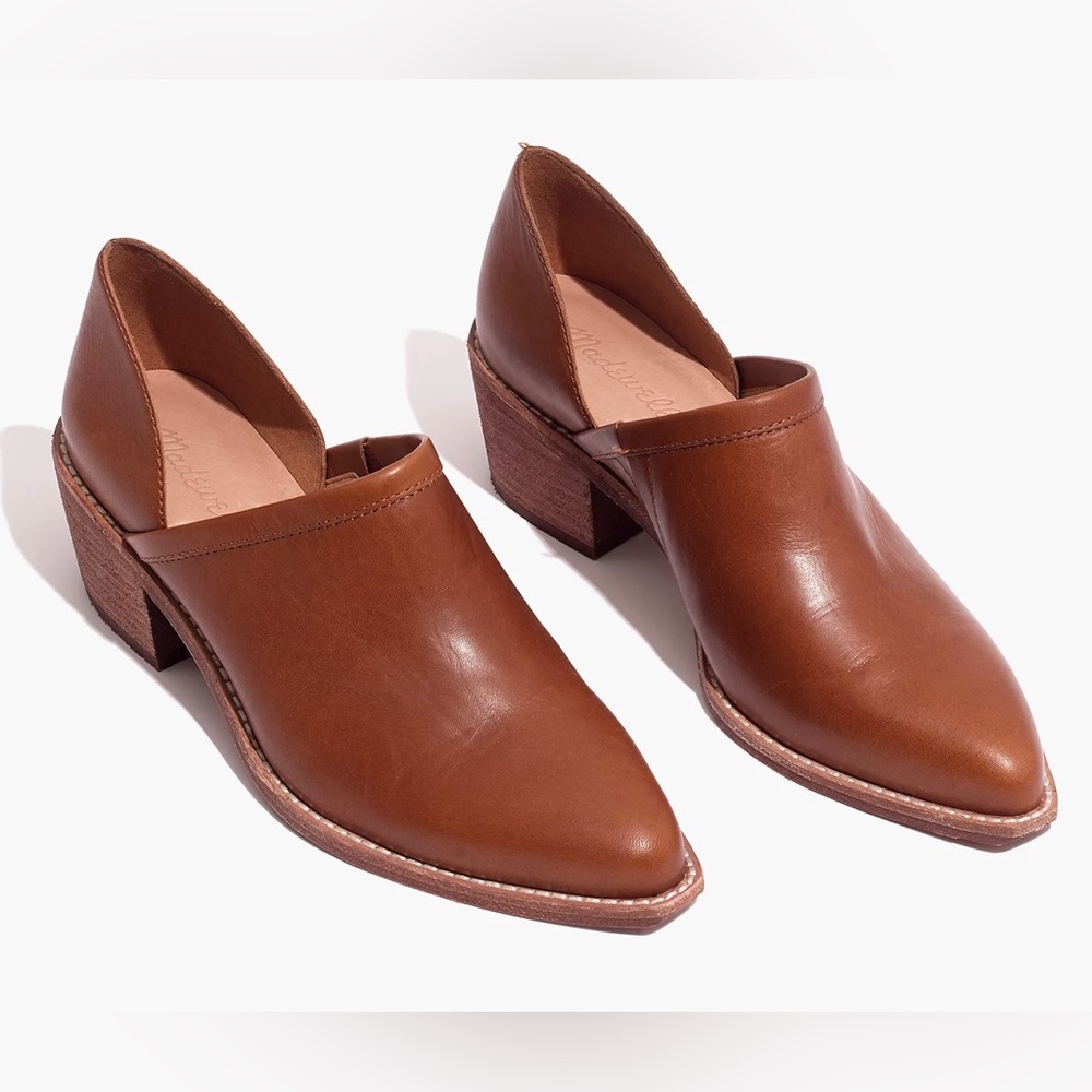 Madewell Brady Low Cut Booties Brown Cognac size 8